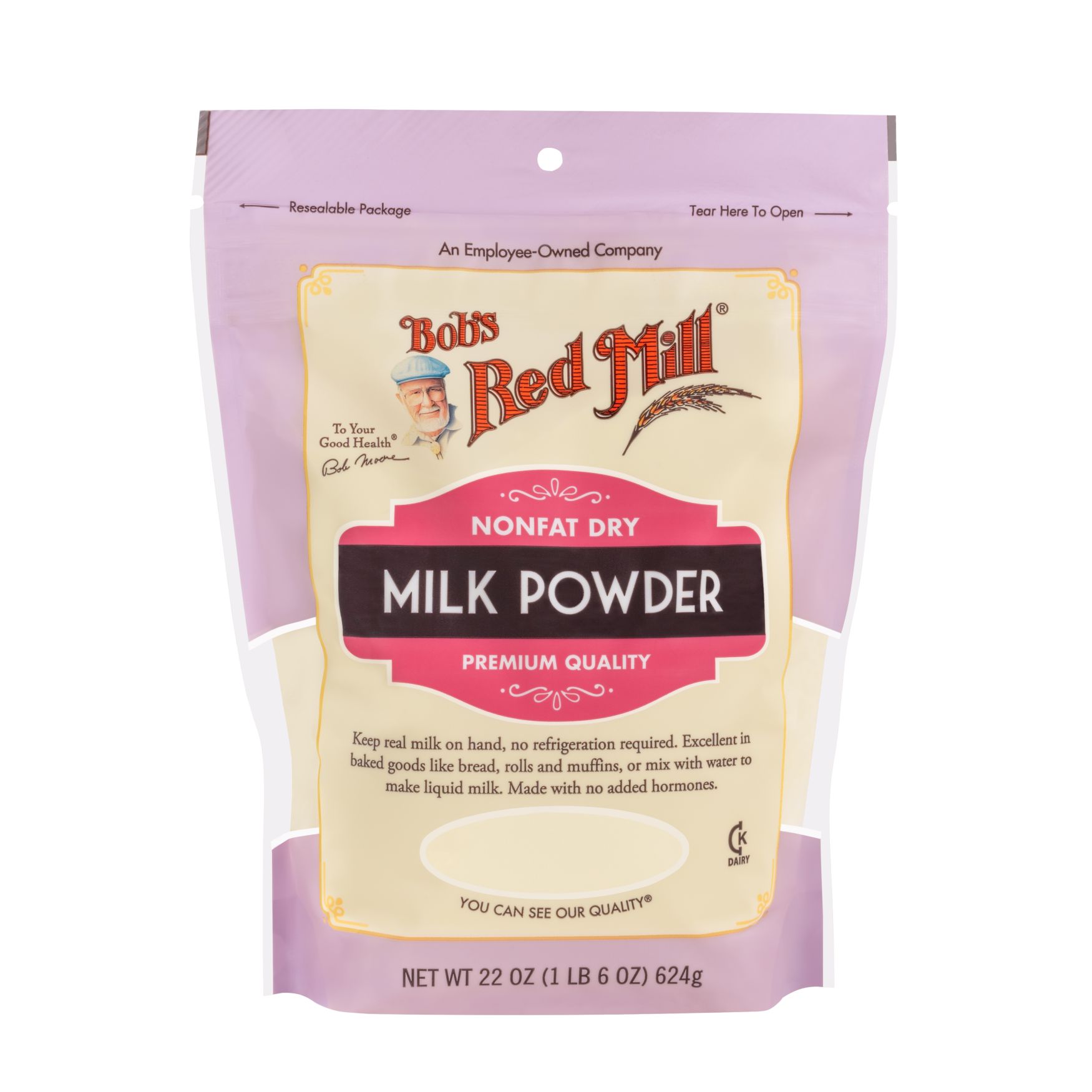 Bob's Red Mill Milk Powder, Nonfat, Dry - 22 oz