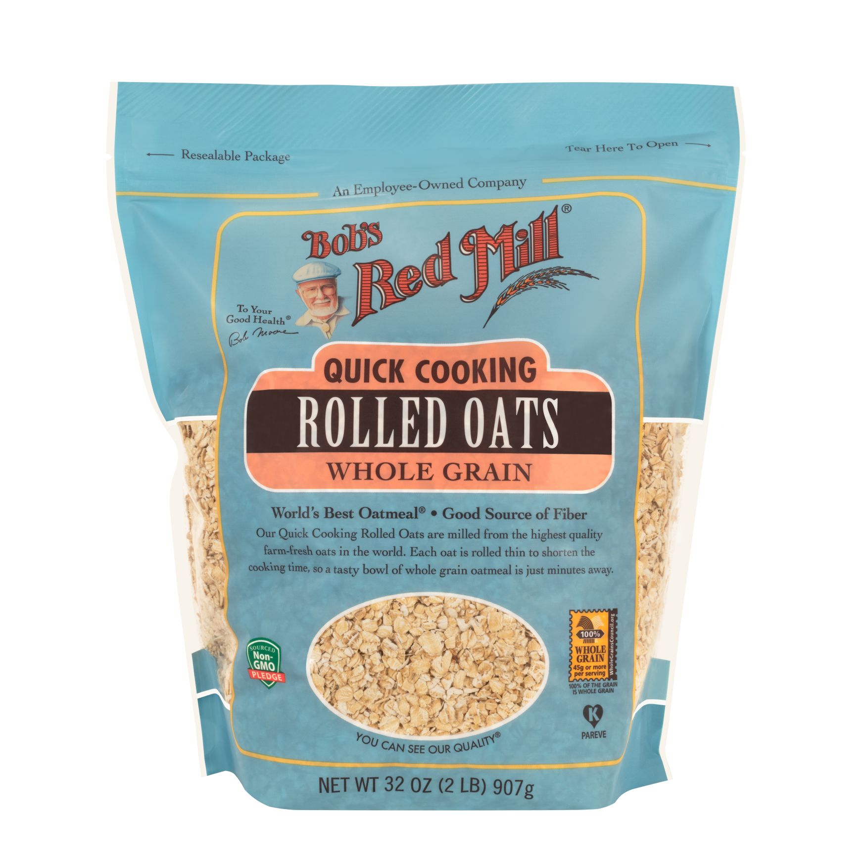 Bob's Red Mill 25 lb. Quick-Cooking Whole Grain Rolled Oats