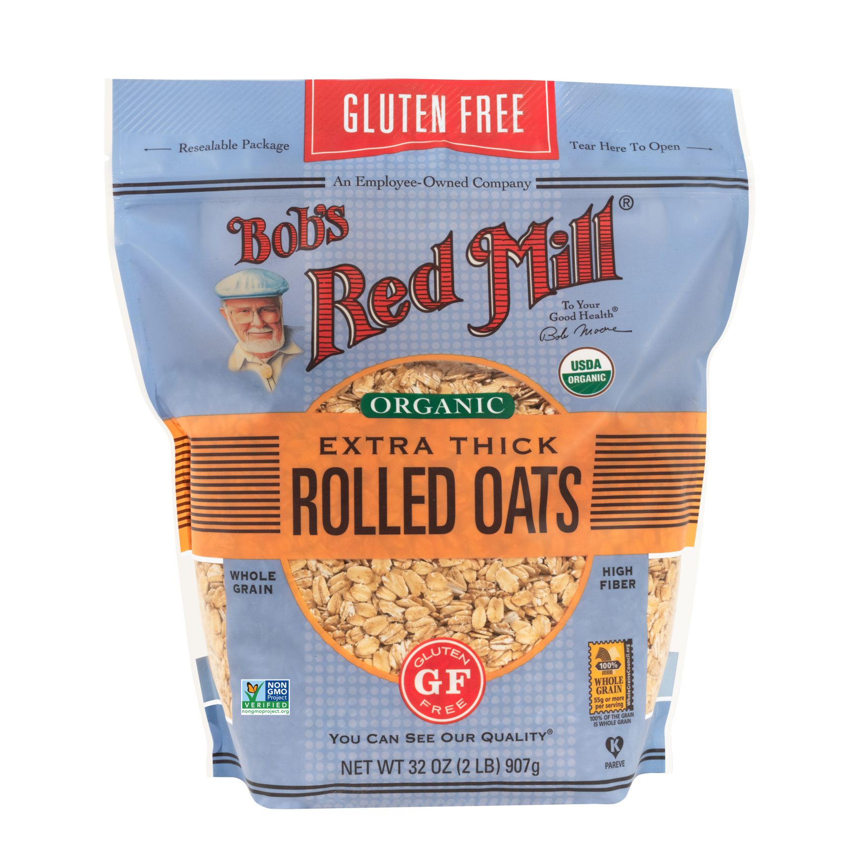 Gluten Free Organic Extra Thick Rolled Oats
