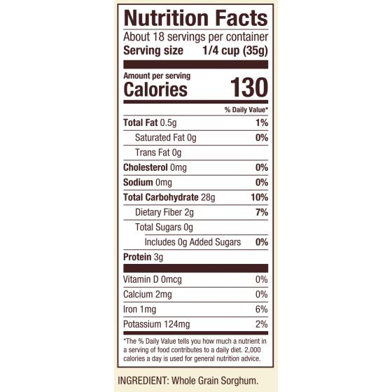Sorghum Flour Nutrition Facts