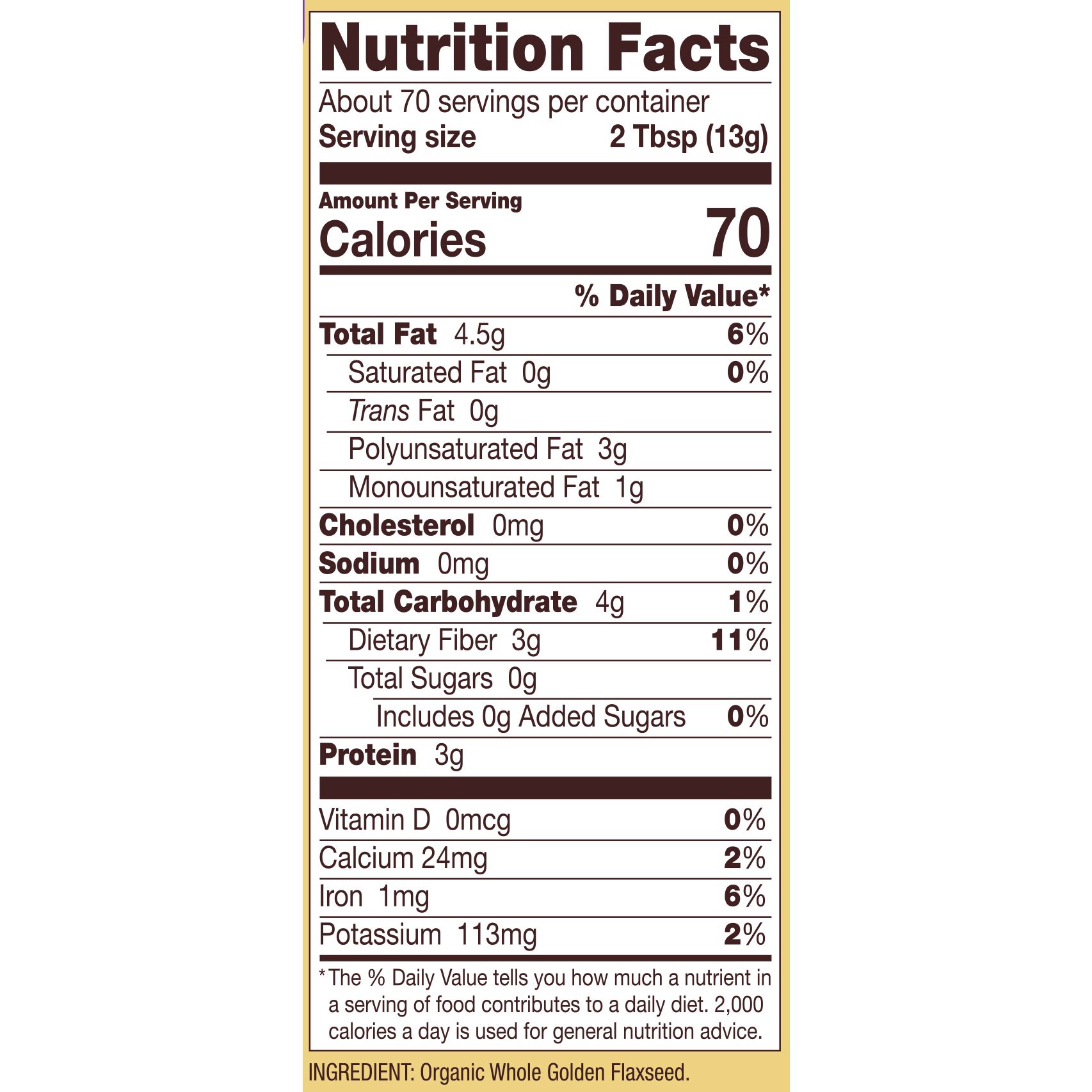 Flaxseed nutrition facts
