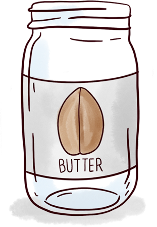 Drawing of nut butter jar