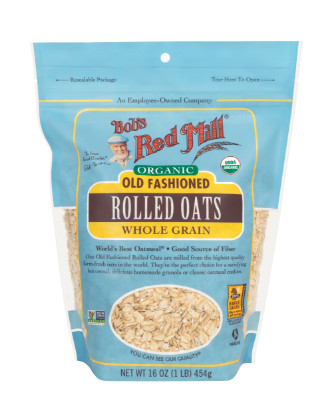 Bob's Red Mill Organic Old Fashioned Rolled Oats package photo