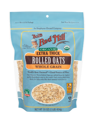 Bob's Red Mill Organic Extra Thick Rolled Oats package photo