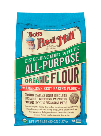 Bob's Red Mill Organic Unbleached White All-Purpose Flour package photo