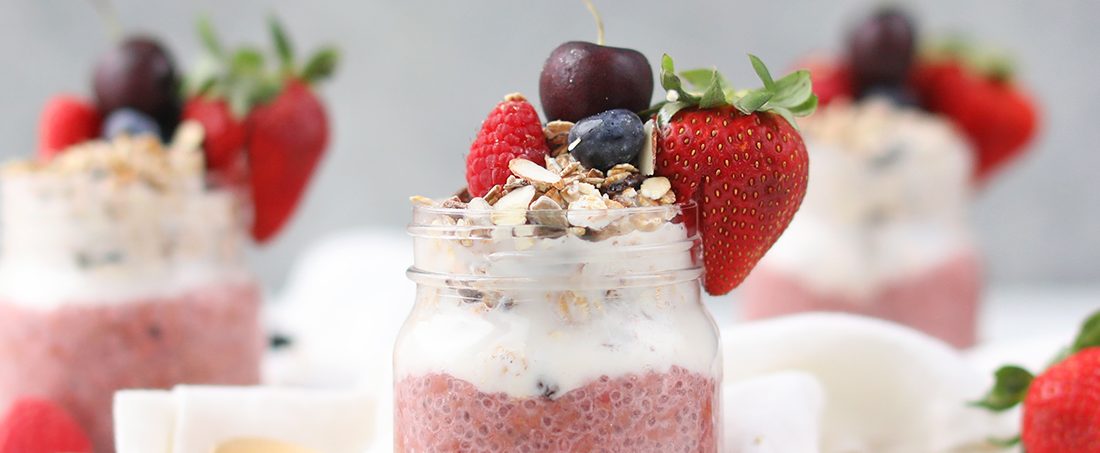 Raspberry Chia Seed Pudding with Muesli and Fresh Berries - Bob's Red ...